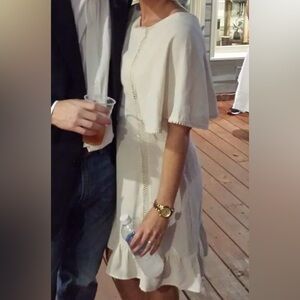 Anthropologie Moon River Off White Dress